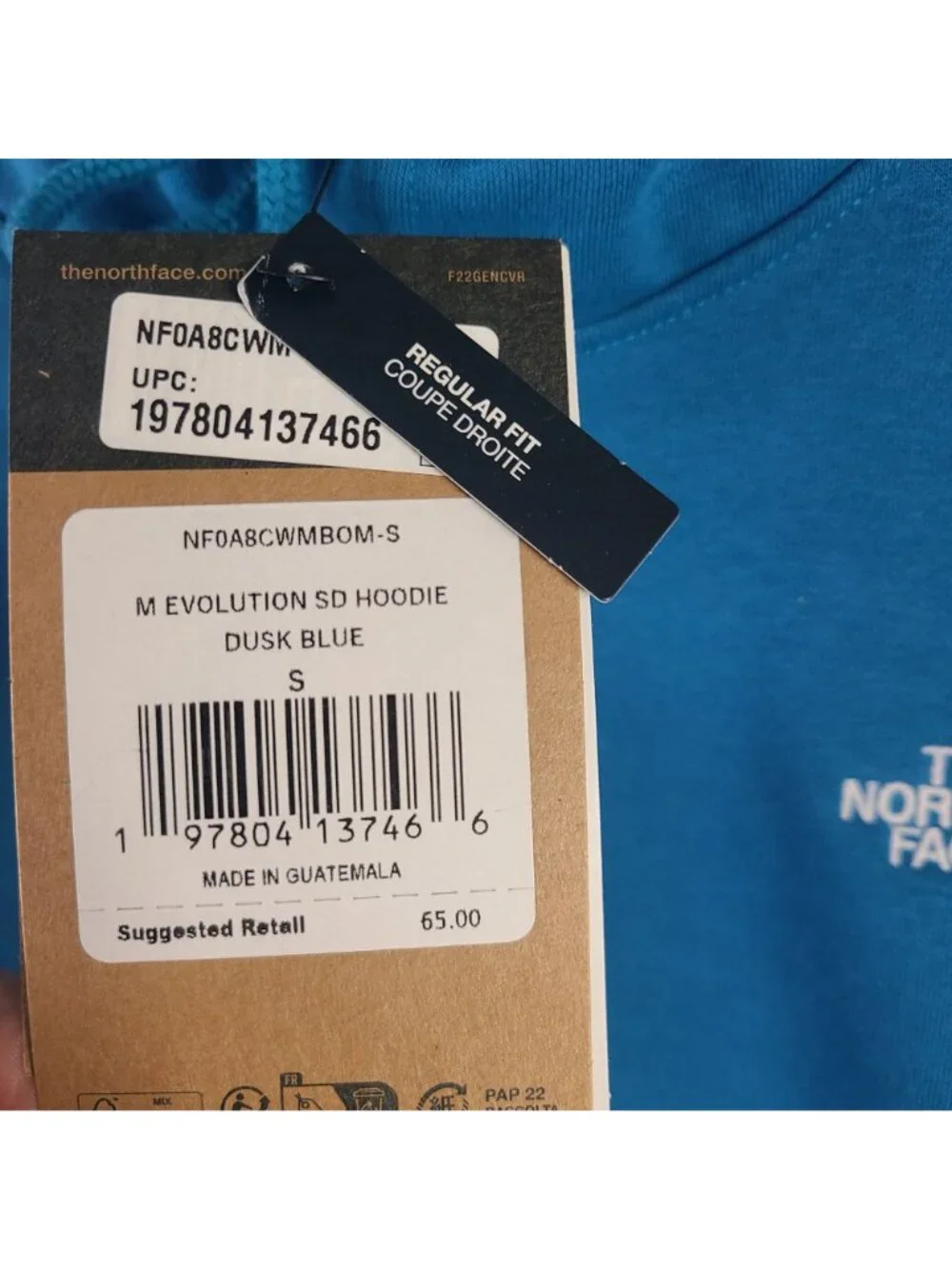NEW The North Face Men's Evolution SD Hoodie Dusk Blue Sz Small